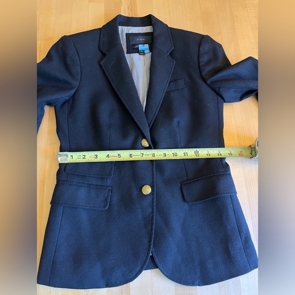 J. CREW Wool Iconic Schoolboy Blazer Black Size 00 - Picture 7 of 12